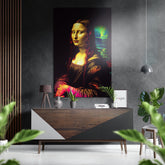 Mona Lisa Brushed Aluminum Dibond Wall Art.